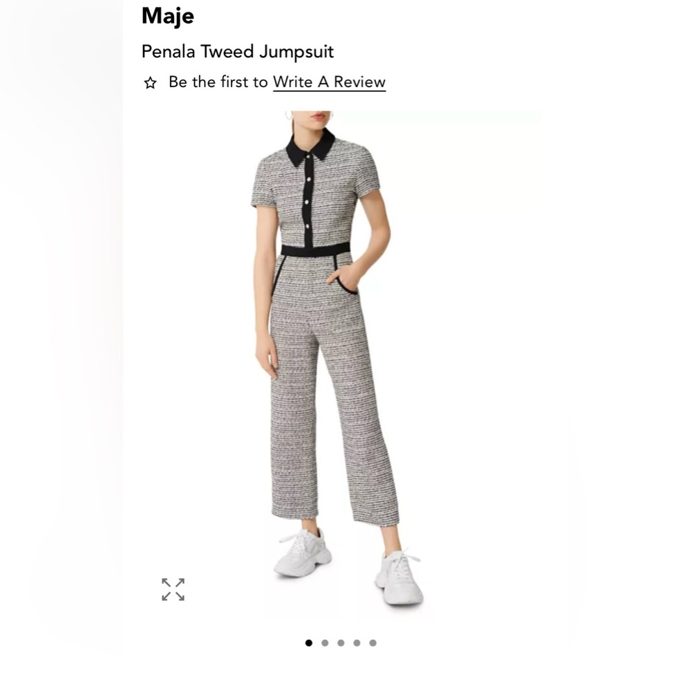 Maje Penala Tweed Jumpsuit size 36/4